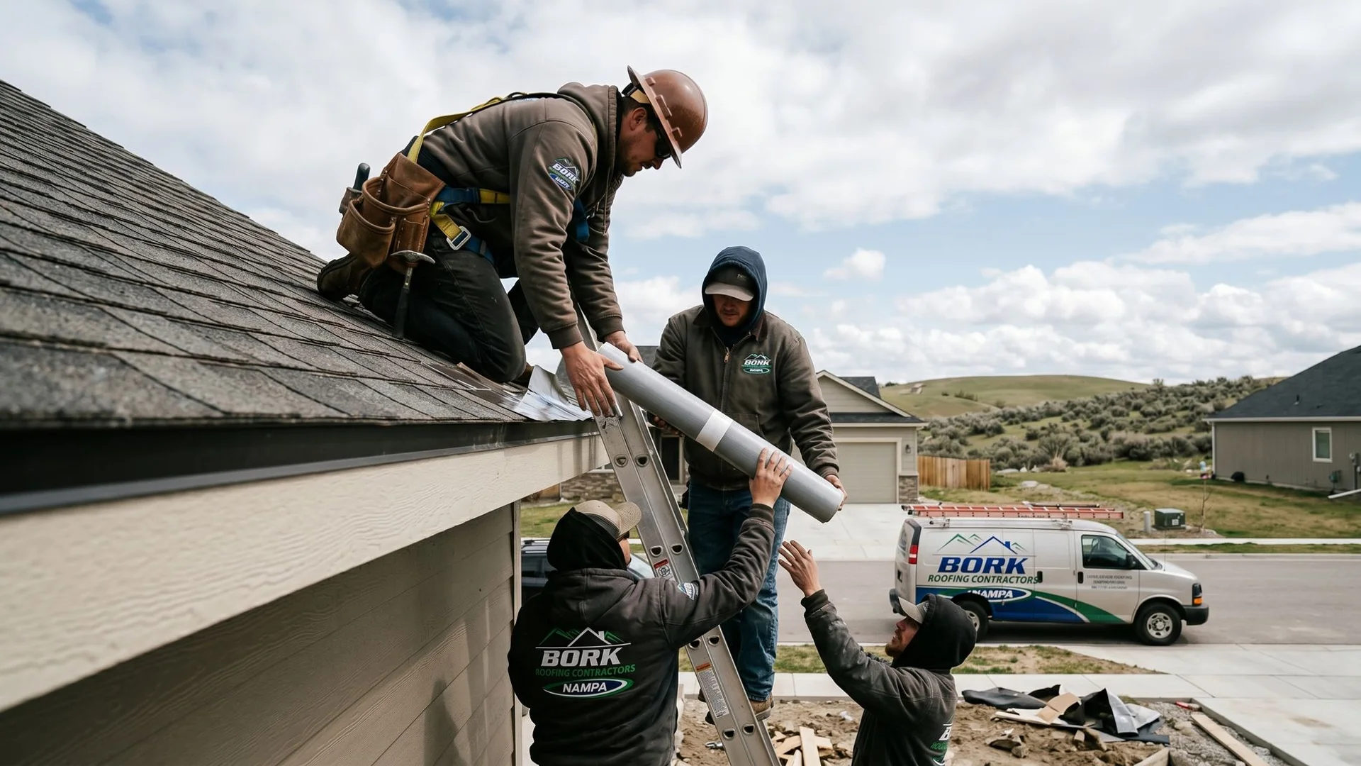 Active interior roof leak during a storm with bucket on floor